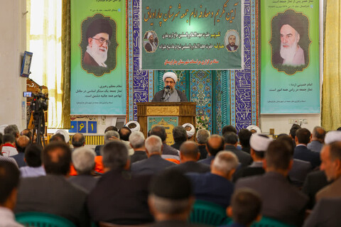 تصاویر | مراسم تکریم و معارفه امام‌جمعه شهرستان چاراویماق