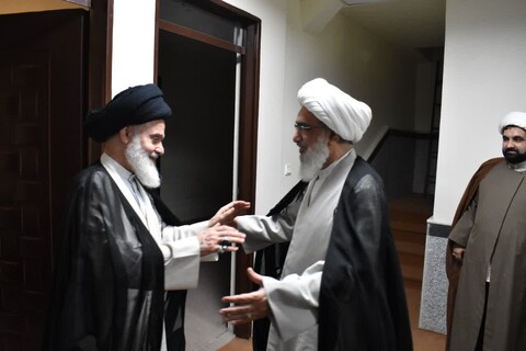 تصاویر/ دیدار نماینده ولی‌فقیه در استان بوشهر و آیت‌الله حسینی بوشهری