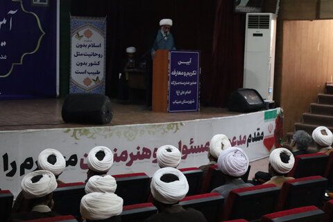 تصاویر/تکریم و معارفه مدیر مدرسه علمیه امام علی (ع) میناب