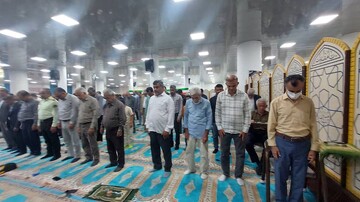 نمازجمعه امروز شهر جم به روایت تصویر