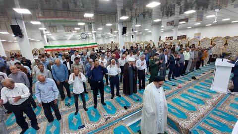 نمازجمعه امروز شهر جم به روایت تصویر