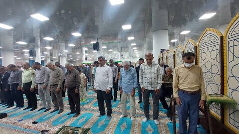 نمازجمعه امروز شهر جم به روایت تصویر