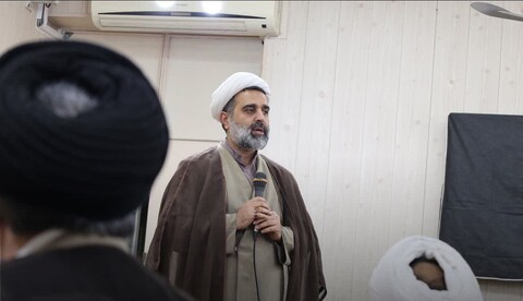 تصاویر/دیدار معاونین تهذیب حوزه‌های علمیه استان خوزستان  آیت‌الله موسوی جزایری