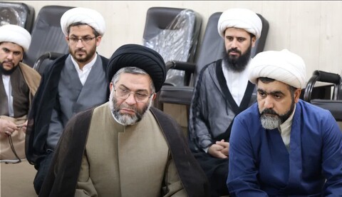 تصاویر/دیدار معاونین تهذیب حوزه‌های علمیه استان خوزستان  آیت‌الله موسوی جزایری