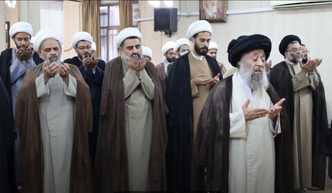 تصاویر/دیدار معاونین تهذیب حوزه‌های علمیه استان خوزستان  آیت‌الله موسوی جزایری