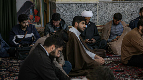 تصاویر/درس اخلاق آیت الله موسوی اصفهانی برای طلاب مدرسه علمیه آیت الله آخوند