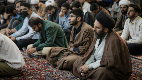 تصاویر/درس اخلاق آیت الله موسوی اصفهانی برای طلاب مدرسه علمیه آیت الله آخوند