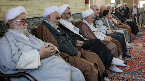 تصاویر/درس اخلاق آیت الله موسوی اصفهانی برای طلاب مدرسه علمیه آیت الله آخوند