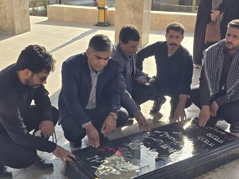 تصاویر/ آیین غبارروبی مزار شهدا در ریگان