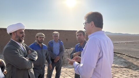 تصاویر/ مرمت قلعه تاریخی خرگوشی و موقوفه حوزه علمیه عقدا