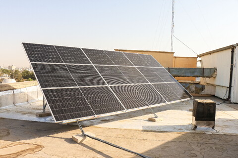 تصاویر/ افتتاح پنل خورشیدی مرکز علوم کامپیوتری حوزه های علمیه