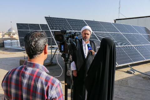 تصاویر/ افتتاح پنل خورشیدی مرکز علوم کامپیوتری حوزه های علمیه