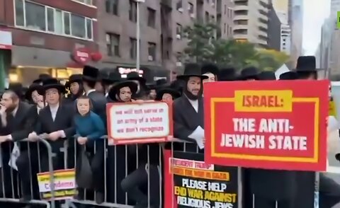 امریکہ میں اسرائیلی پالیسیوں کے خلاف یہودیوں کا احتجاجی مظاہرہ، نیویارک میں ہزاروں آرتھوڈکس یہودی سڑکوں پر