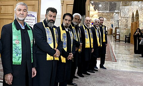 تصاویر/ مراسم تعویض گلدان‌های ضریح حضرت عبدالعظیم حسنی(ع)