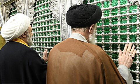 تصاویر/ مراسم تعویض گلدان‌های ضریح حضرت عبدالعظیم حسنی(ع)