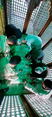 تصاویر/ آیین بازگشایی ضریح امام زاده زید(ع)شهداد