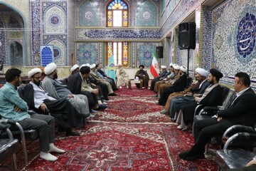تصاویر | نشست روحانیت شهرستان جلفا با تولیت مدرسه علمیه امام حسین (ع) شهر ری