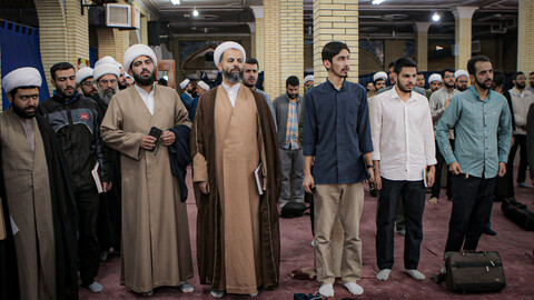 تصاویر/نشست بصیرتی با حضور دکتر ثابتی، نماینده تهران، در مدرسه علمیه آخوند (ره)