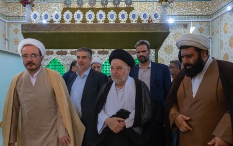 تصاویر/تشرف نماینده آیت الله سیستانی به زیارت امامزاده محمد عابد (ع) در اراک