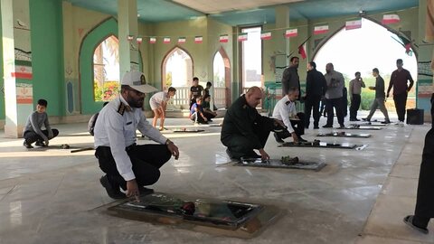 تصاویر/ مراسم غبارروبی قبور مطهر شهدا اهرم بمناسبت هفته تربیت بدنی و ورزش