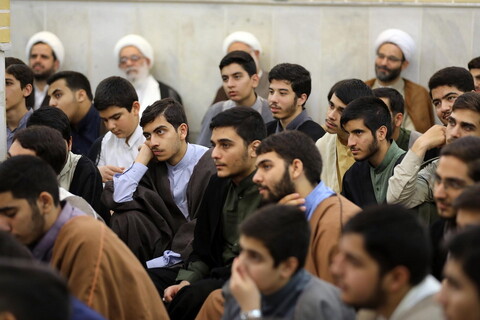 تصاویر حضور آیت الله مروی در مدرسه علمیه جهانگیرخان قم