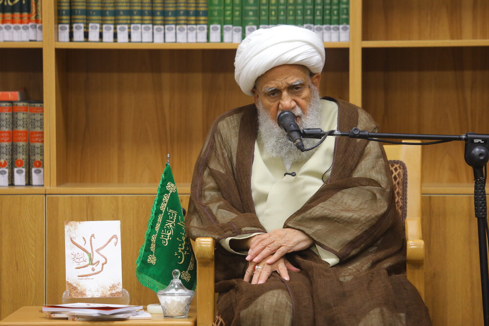 دیدار عوامل تولید کتاب «کربلا علیه‌السلام» با آیت‌الله کریمی جهرمی