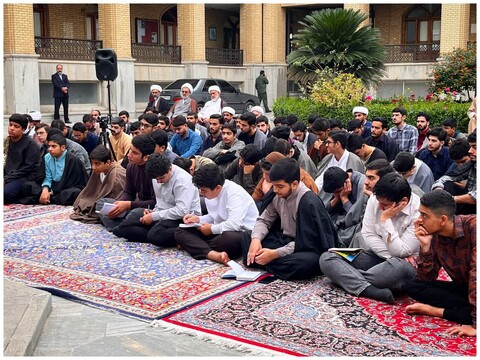 درس اخلاق آیت الله نورمفیدی در مدرسه علمیه امام خمینی(ره) گرگان با حضور اساتید و طلاب