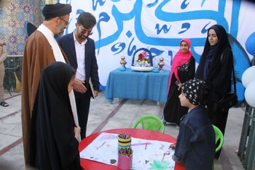 تصاویر/ برگزاری ایستگاه صلواتی ولادت حضرت زینب سلام الله علیها در آستانه