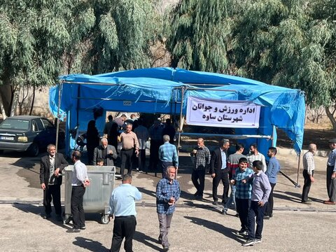 تصاویر/ برپایی میزهای خدمت ادارات شهرستان ساوه