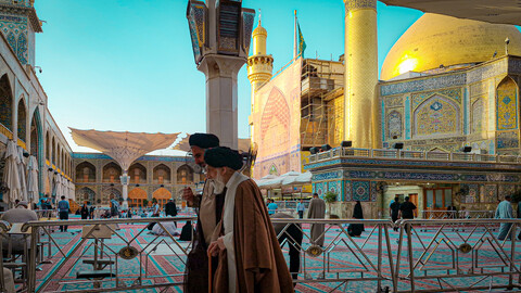 تصاویر/حضور آیت الله موسوی اصفهانی مدیر حوزه علمیه استان همدان در حرم امام علی (علیه السلام