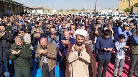 تصاویر/اقامه نماز باران در مصلی امام خمینی (ره) شهر بهار به امامت حجت‌الاسلام مصباح