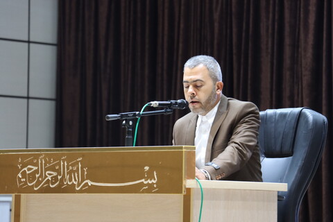 تلاوت آیاتی از کلام الله مجید در همایش قرارگاه جهادی پیامبراعظم(ص) خوزستان