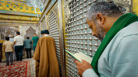 تصاویر/طلاب همدانی خادم مواکب اربعین، میهمان حرم امامین کاظمین علیهماالسلام شدند.