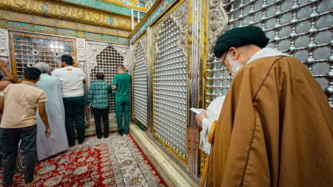 تصاویر/طلاب همدانی خادم مواکب اربعین، میهمان حرم امامین کاظمین علیهماالسلام شدند.