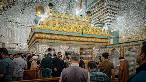 تصاویر/طلاب همدانی خادم مواکب اربعین، میهمان حرم امامین کاظمین علیهماالسلام شدند.