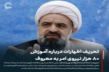 عکس نوشت| تحریف اظهارات درباره آموزش ۸۰ هزار نیروی امر به معروف