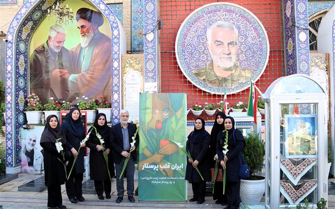 تصاویر/ تجدید میثاق پرستاران کرمان با آرمان‌های شهدا