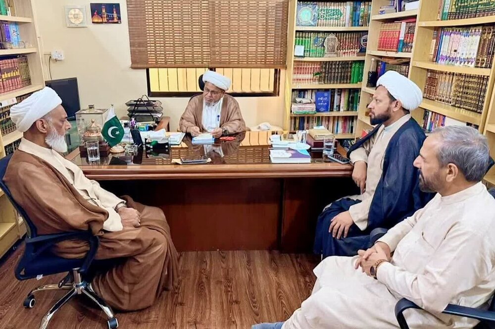 مرکز افکار اسلامی کے سرپرست کی علامہ شبیر حسن میثمی سے ملاقات / نہج البلاغہ کانفرنس میں شرکت کی دعوت