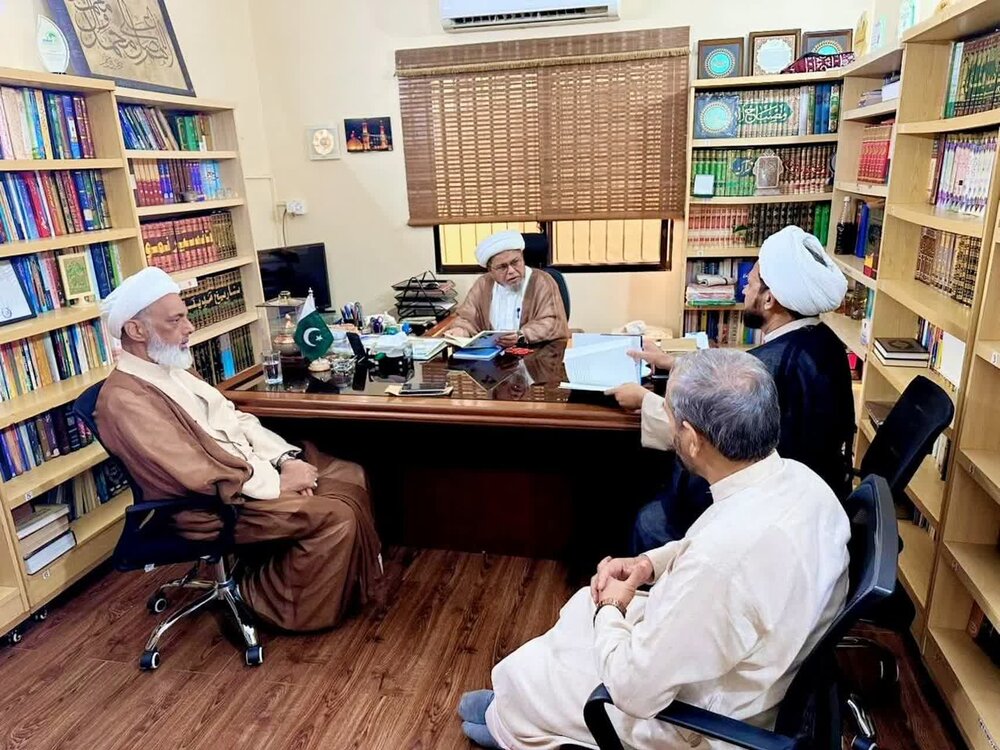 مرکز افکار اسلامی کے سرپرست کی علامہ شبیر حسن میثمی سے ملاقات / نہج البلاغہ کانفرنس میں شرکت کی دعوت