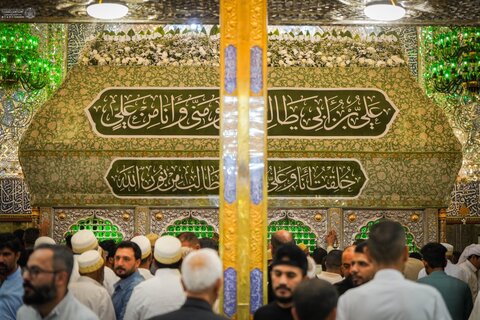 تزيين الضريح العلويّ بورود طبيعيّة احتفاءً بذكرى ولادة السيدة زينب (عليها السلام)