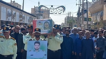 تصاویر/ تشییع پیکر مطهر شهید محمدعلی پیواسته در زابل