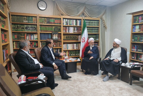 تصاویر/ دیدار نماینده ولی‌فقیه و استاندار ایلام با ایت الله اعرافی