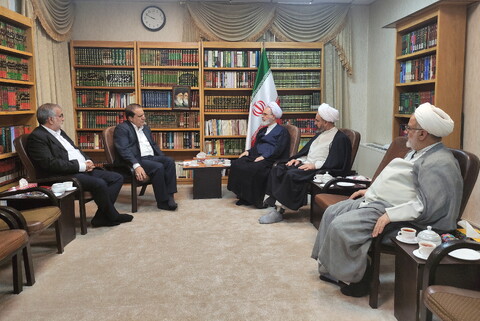 تصاویر/ دیدار نماینده ولی‌فقیه و استاندار ایلام با ایت الله اعرافی