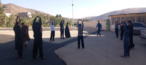 تصاویر/ ورزش صبحگاهی طلاب  مدرسه علمیه حضرت ولیعصر(عج) قمصر کاشان