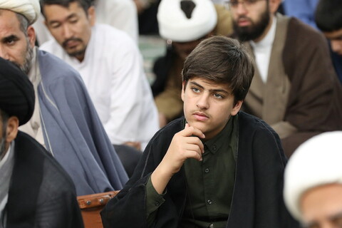 درس اخلاق آیت الله شب زنده دار در مدرسه علمیه فیضیه