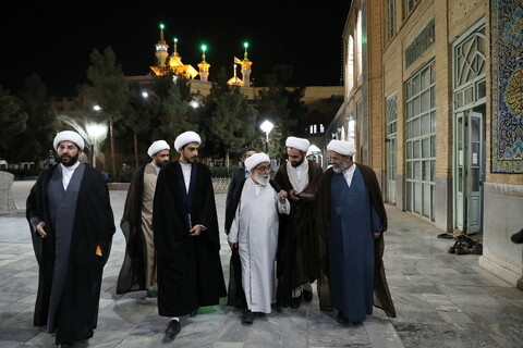 درس اخلاق آیت الله شب زنده دار در مدرسه علمیه فیضیه