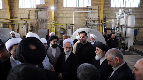 تصاویر/ آیین افتتاح کارخانه اکسیژن سخای کوثر حوزه علمیه اردبیل