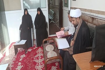 بازدید مسئول بسیج طلاب کرمانشاه از مدرسه علمیه نرجسیه سنقر و کلیایی+تصاویر