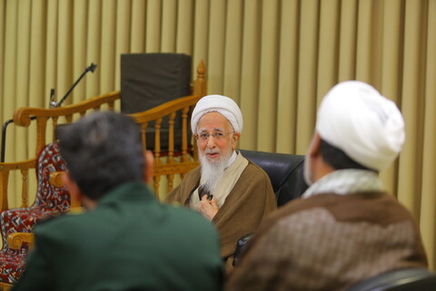 تصاویر / دیدار فرمانده سپاه محمد رسول الله تهران با آیت الله العظمی جوادی آملی