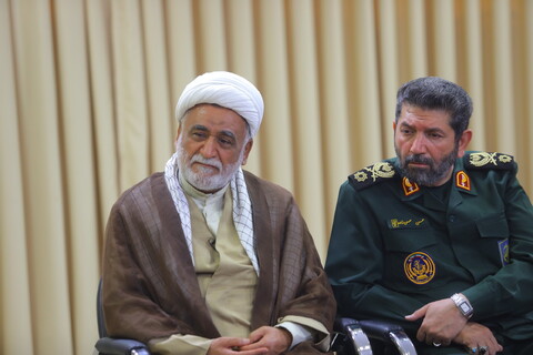 تصاویر / دیدار فرمانده سپاه محمد رسول الله تهران با آیت الله العظمی جوادی آملی